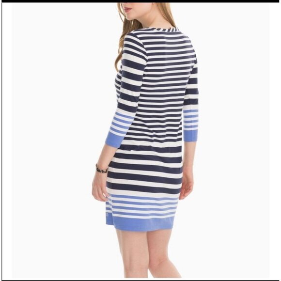 NWT Southern Tide Striped Shift Dress XS Blue White - Picture 11 of 12